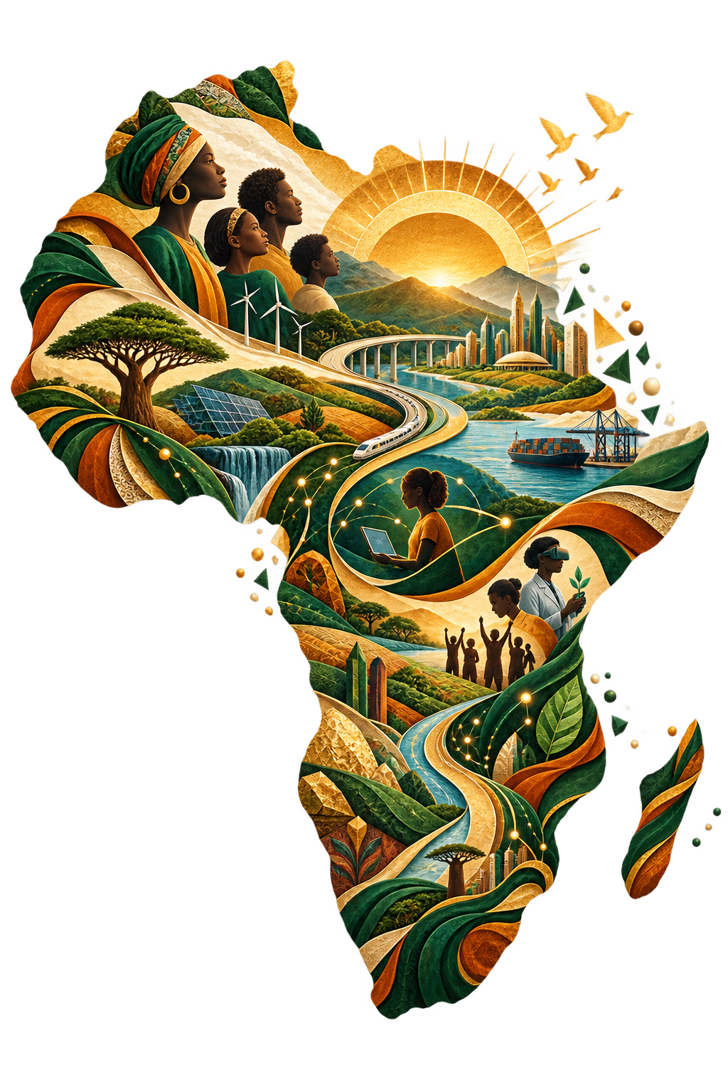 An expressive vision of Africa connected through people, knowledge, sustainable infrastructure and shared progress